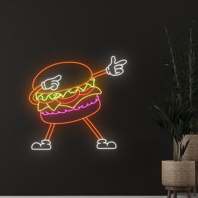 Neon sign-wskaźnik Burger