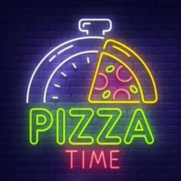 Neonowy znak "Pizza"
