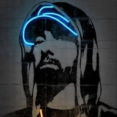 Neonowe zdjęcie Eminem
