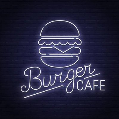 Neon sign "Burger"