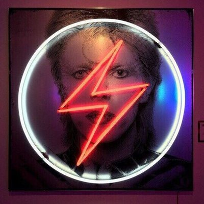 Neonowe zdjęcie David Bowie