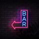 Неоновий вказівник Bar arrow Bar фото 1